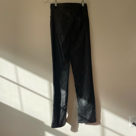 Zara Black Leather Pants - Picture 8 of 12